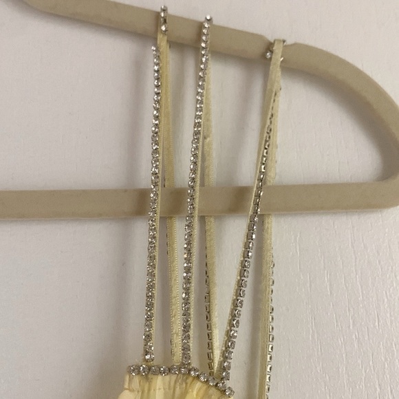 LoveShackFancy Yellow Dress with Crystal Straps - Picture 8 of 9